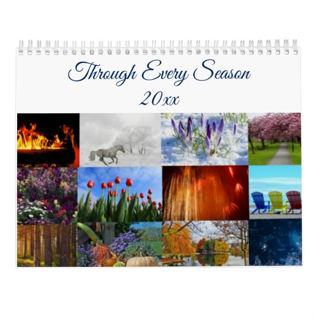 Through Every Season Personalised Photo Calendar (Back)