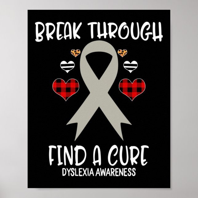 Through Find A Cure Dyslexia Awareness Ribbon Buff Poster (Front)