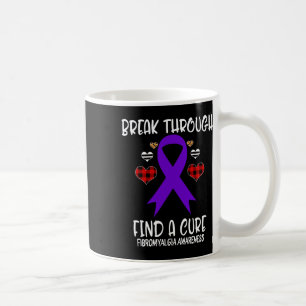 Through Find A Cure Fibromyalgia Awareness Ribbon Coffee Mug