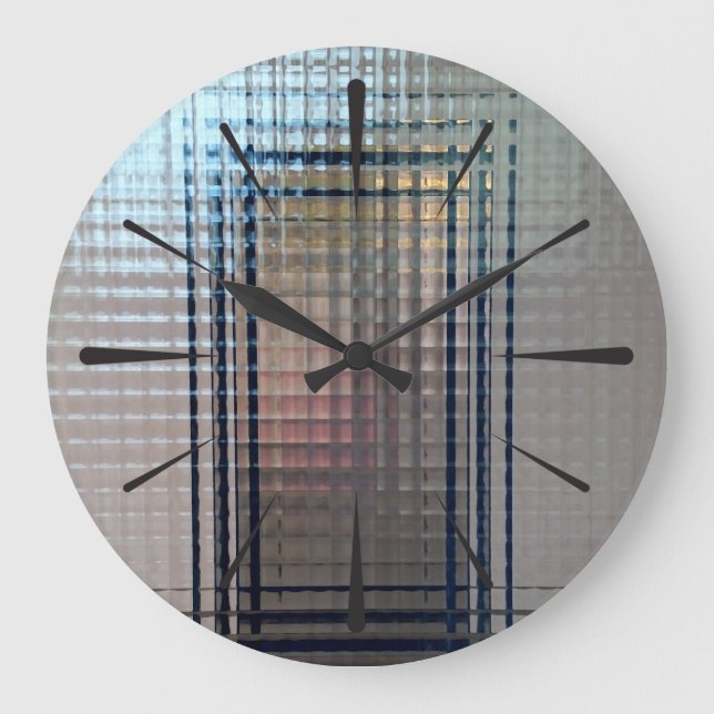 Through glass doors large clock (Front)