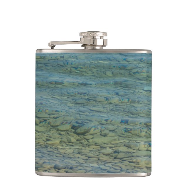 Through Lake Huron Hip Flask (Front)