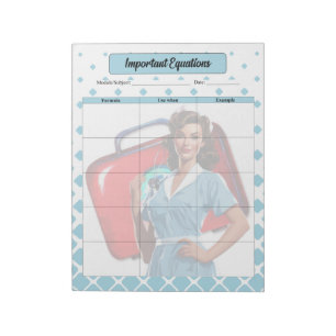 Through Nursing School_ Important Equations Notepad