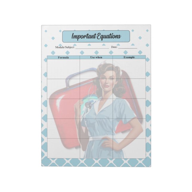 Through Nursing School_ Important Equations Notepad (Rotated)