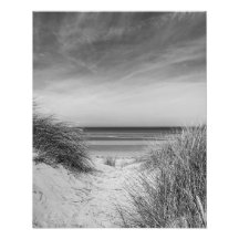 Through the Dunes to the Sea, Holkham Monochrome