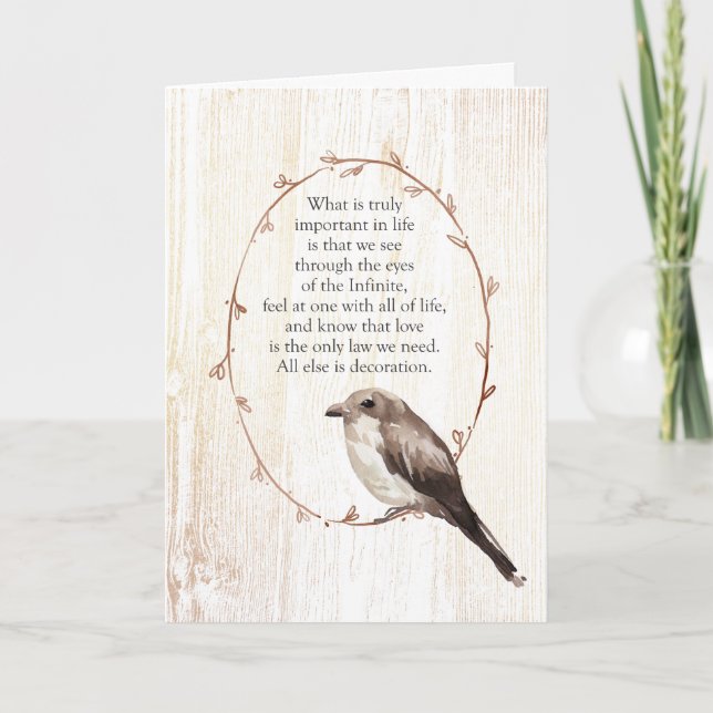 Through the Eyes of the Infinite Inspirational Card (Front)