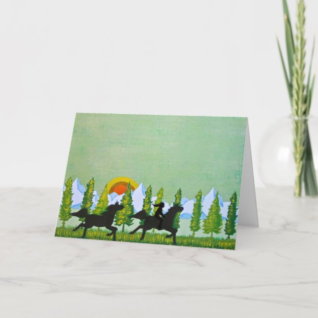 Through the Fields Card (Front)