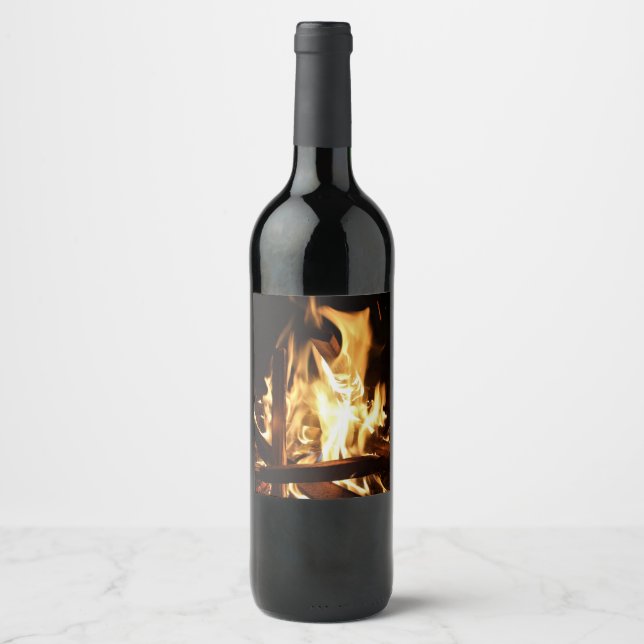 Through the Flames Wine Label (Front)