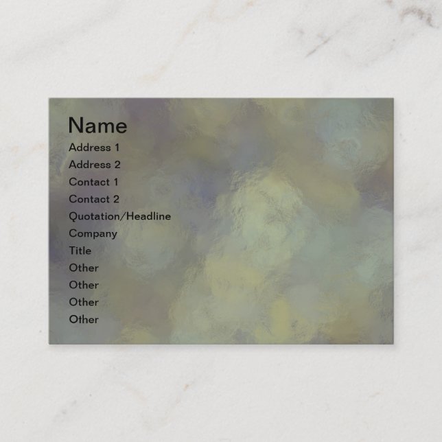 Through the glass business card (Front)