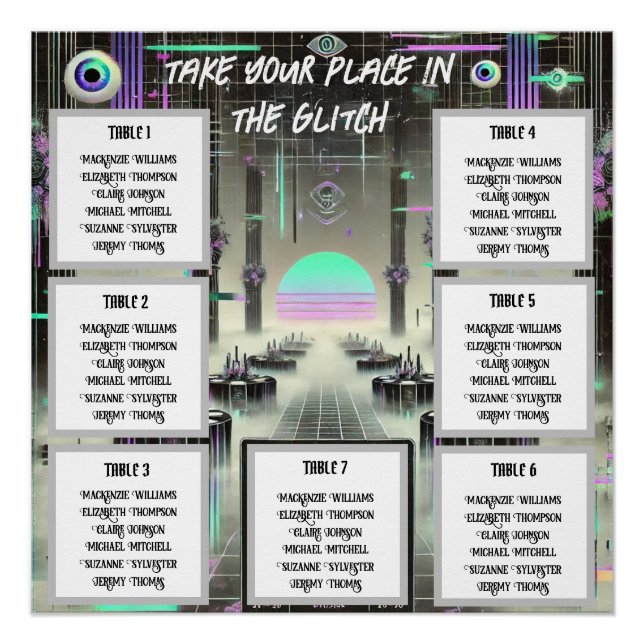 👁️ “Through the Glitch” Weirdcore Seating Chart  (Front)
