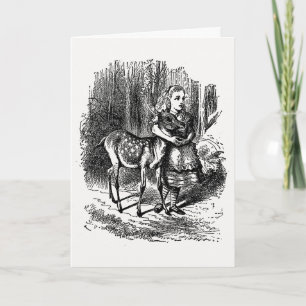 Through the Looking Glass - Alice and the Fawn Card