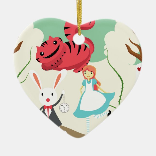 Through The Looking Glass Ceramic Ornament (Front)