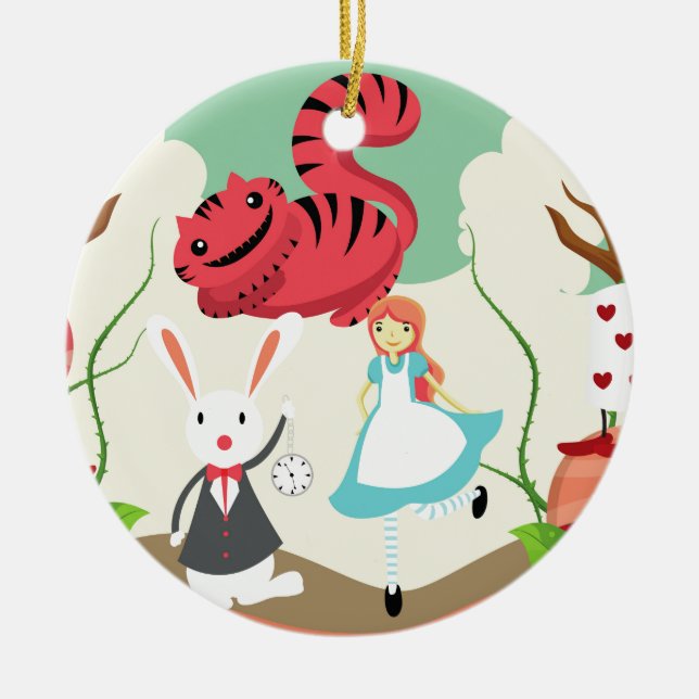 Through The Looking Glass Ceramic Ornament (Front)