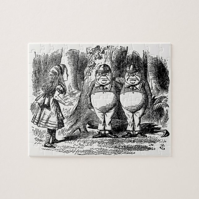 Through the Looking Glass, Tweedledum & Tweedledee Jigsaw Puzzle (Horizontal)