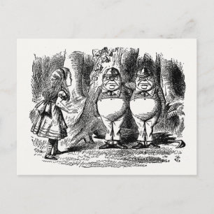 Through the Looking Glass, Tweedledum & Tweedledee Postcard
