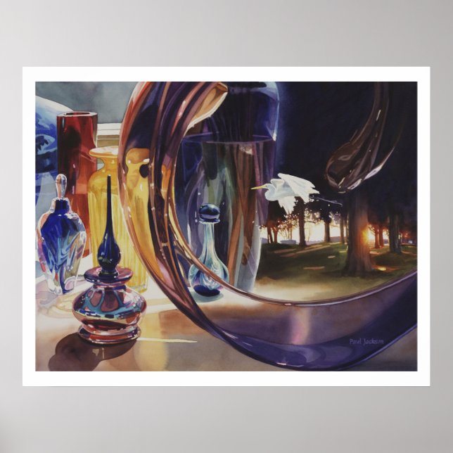 "Through The Looking Glass" Watercolor Art Poster (Front)