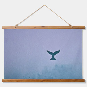 Through The Mist Whale Tail Art Hanging Tapestry