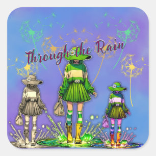 Through the Rain Square Sticker