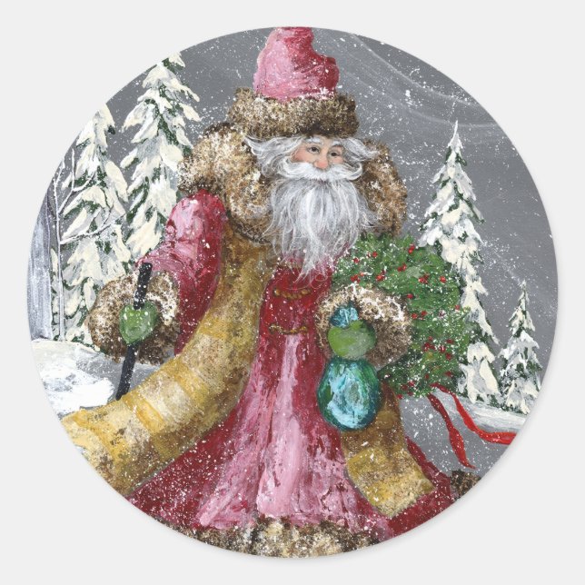 THROUGH THE SNOW CLASSIC ROUND STICKER (Front)