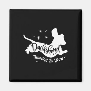 Through The Snow Dachshund Christmas Wiener Dog Xm Magnet