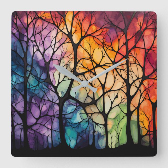 Through the Trees Wall Clock (Front)