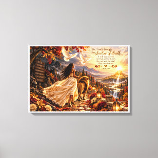 Through the Valley I Shall Fear No Evil | Psalm 23 Canvas Print