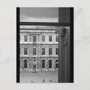 Through the window Le Louvre Paris Postcard