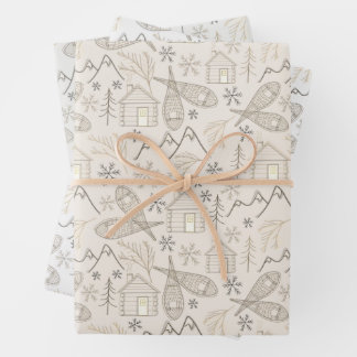 Through the Woods - Winter Wonderland Wrapping Paper Sheet