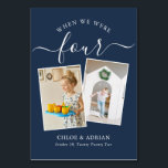 Through the Years Couple Photo Wedding Modern Tabl Table Number<br><div class="desc">Reminisce and have some fun with your wedding reception table numbers - These elegant simple table numbers give you the option to include a photograph of the the bride and groom at the same age as the table number, the bride and grooms name/s and the date of their wedding. The...</div>