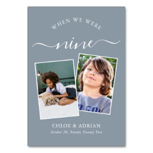 Through the Years Couple Photo Wedding Modern Tabl Table Number