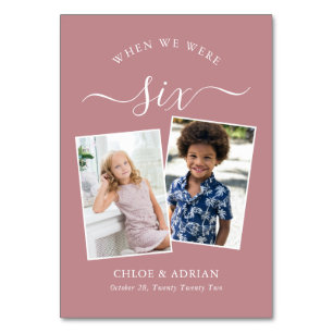 Through the Years Couple Photo Wedding Modern Tabl Table Number