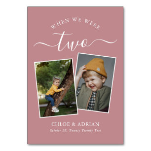 Through the Years Couple Photo Wedding Modern Tabl Table Number