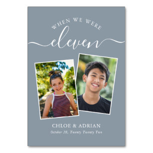 Through the Years Couple Photo Wedding Modern Tabl Table Number
