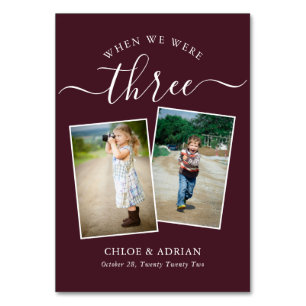 Through the Years Couple Photo Wedding Modern Tabl Table Number