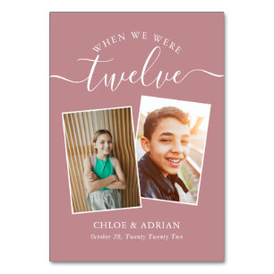 Through the Years Couple Photo Wedding Modern Tabl Table Number