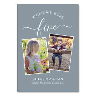 Through the Years Couple Photo Wedding Modern Tabl Table Number