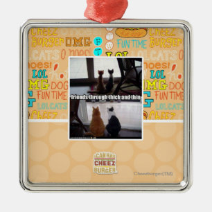 Through thick and thin metal tree decoration