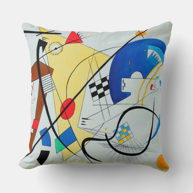 Throughgoing Line by Wassily Kandinsky Cushion (Front)