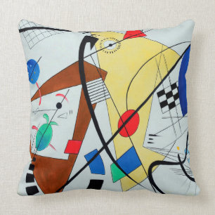 Throughgoing Line by Wassily Kandinsky Cushion