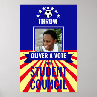 Throw a Vote" Sports-Themed Voting Poster