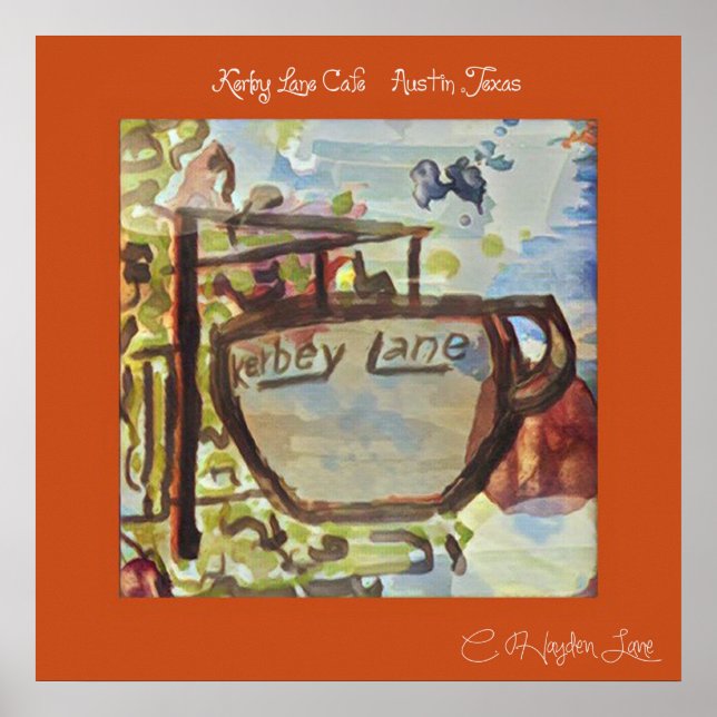 Throw Back Austin Kerby Lane print (Front)