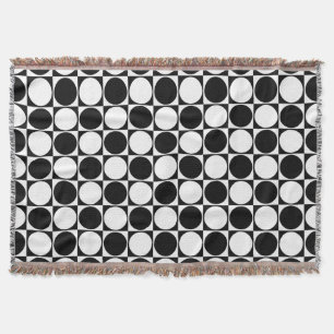 Throw Blanket, Black&White Decorative Design
