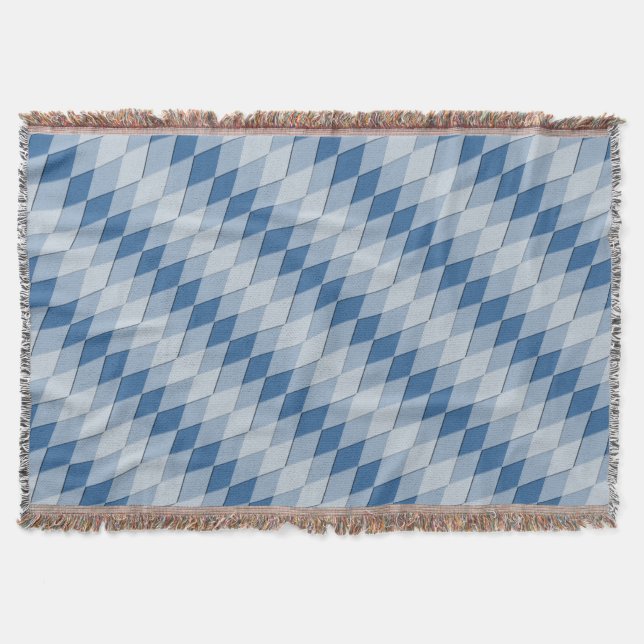 Throw Blanket - Diagonal Argyle Pattern (Front)