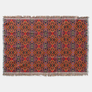 Throw Blanket Fiery Red Orange Black