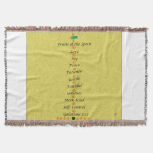 Throw Blanket Fruits of the Spirit