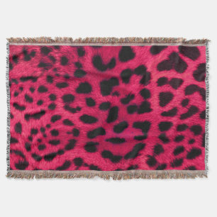 Throw Blanket/Hot Pink Cheetah Print Blanket