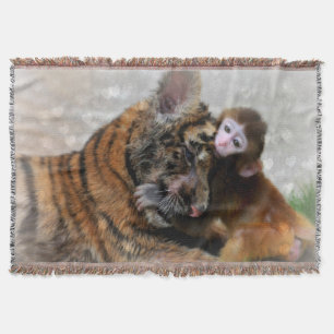 Throw Blanket/Monkey and Tiger Blanket