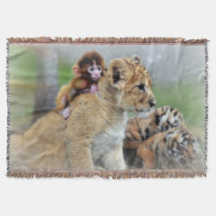 Throw Blanket/Monkey and Tigers