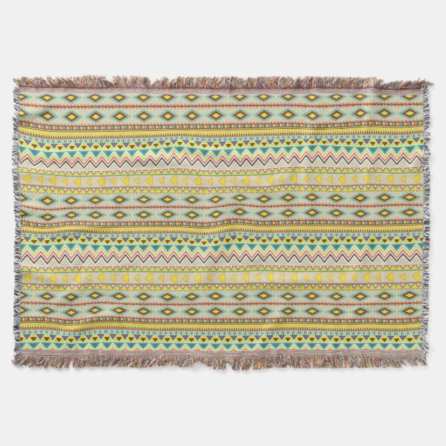 Throw Blanket/Native American Print Blanket (Front)