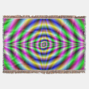Throw Blanket  Psychedelic Neon Eye