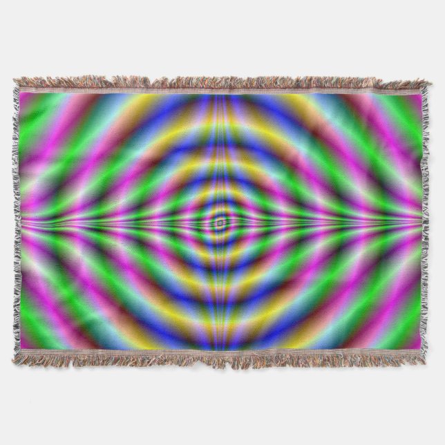 Throw Blanket  Psychedelic Neon Eye (Front)
